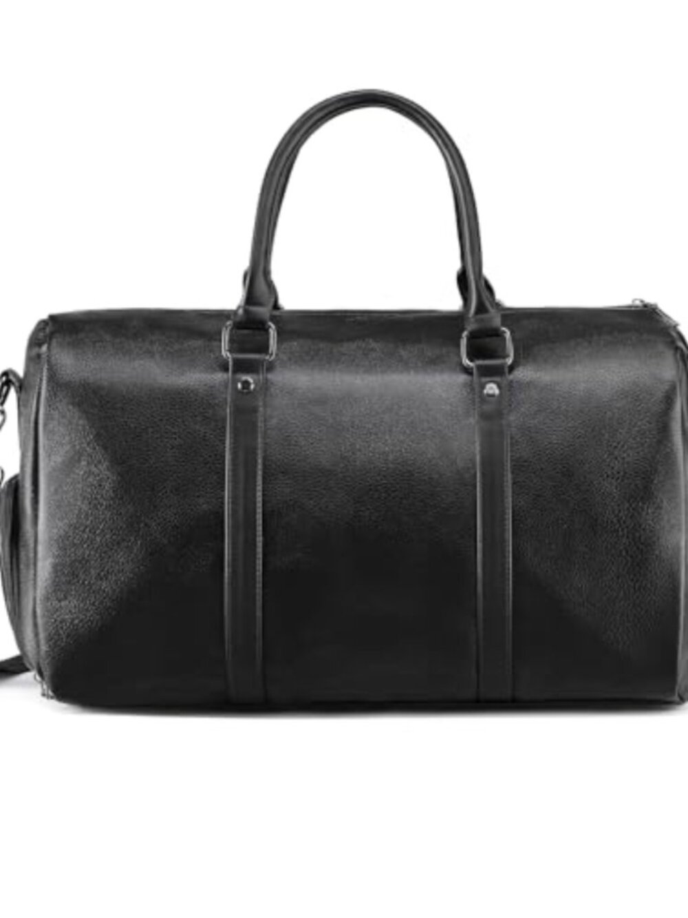 Water-Repellent Travel Duffel Bag Faux Leather Overnight Weekender with Shoe